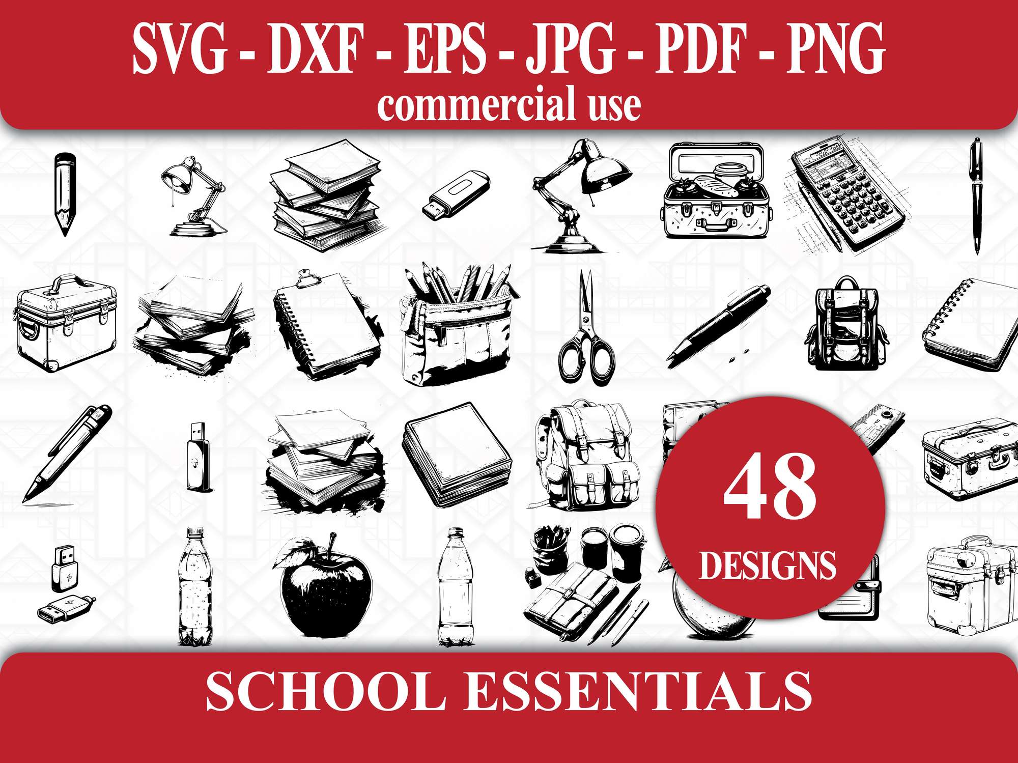 Back To School Essential SVG Bundle - CraftNest - Digital Crafting and Art