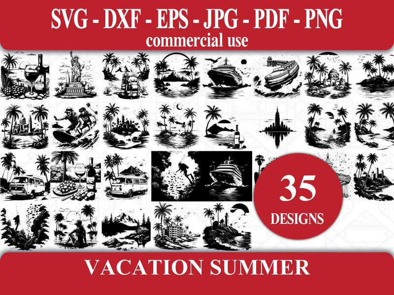 Vacation Summer SVG Bundle - CraftNest - Digital Crafting and Art