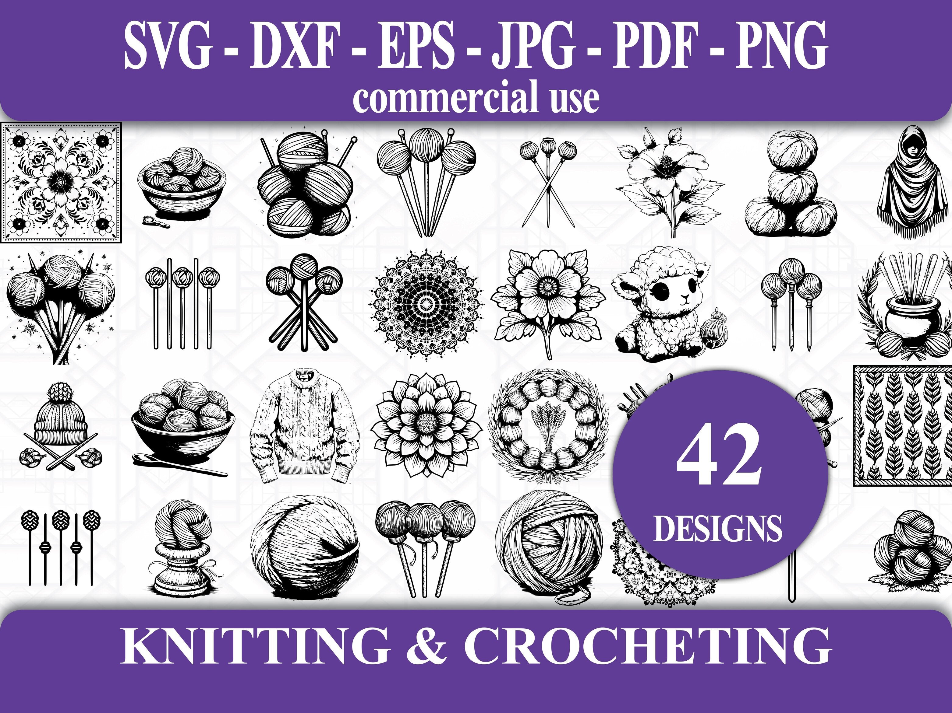 Knitting And Crocheting SVG Bundle