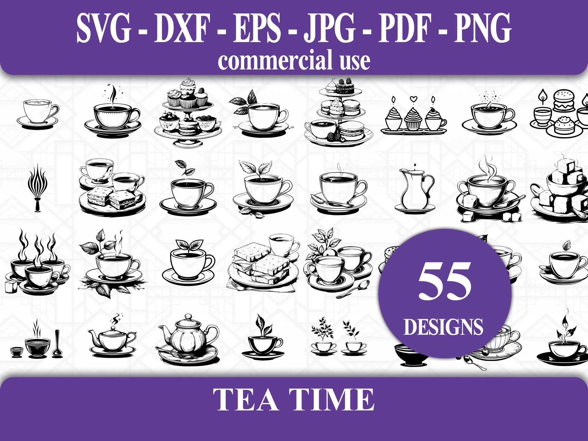 Tea Time SVG Bundle - CraftNest - Digital Crafting and Art