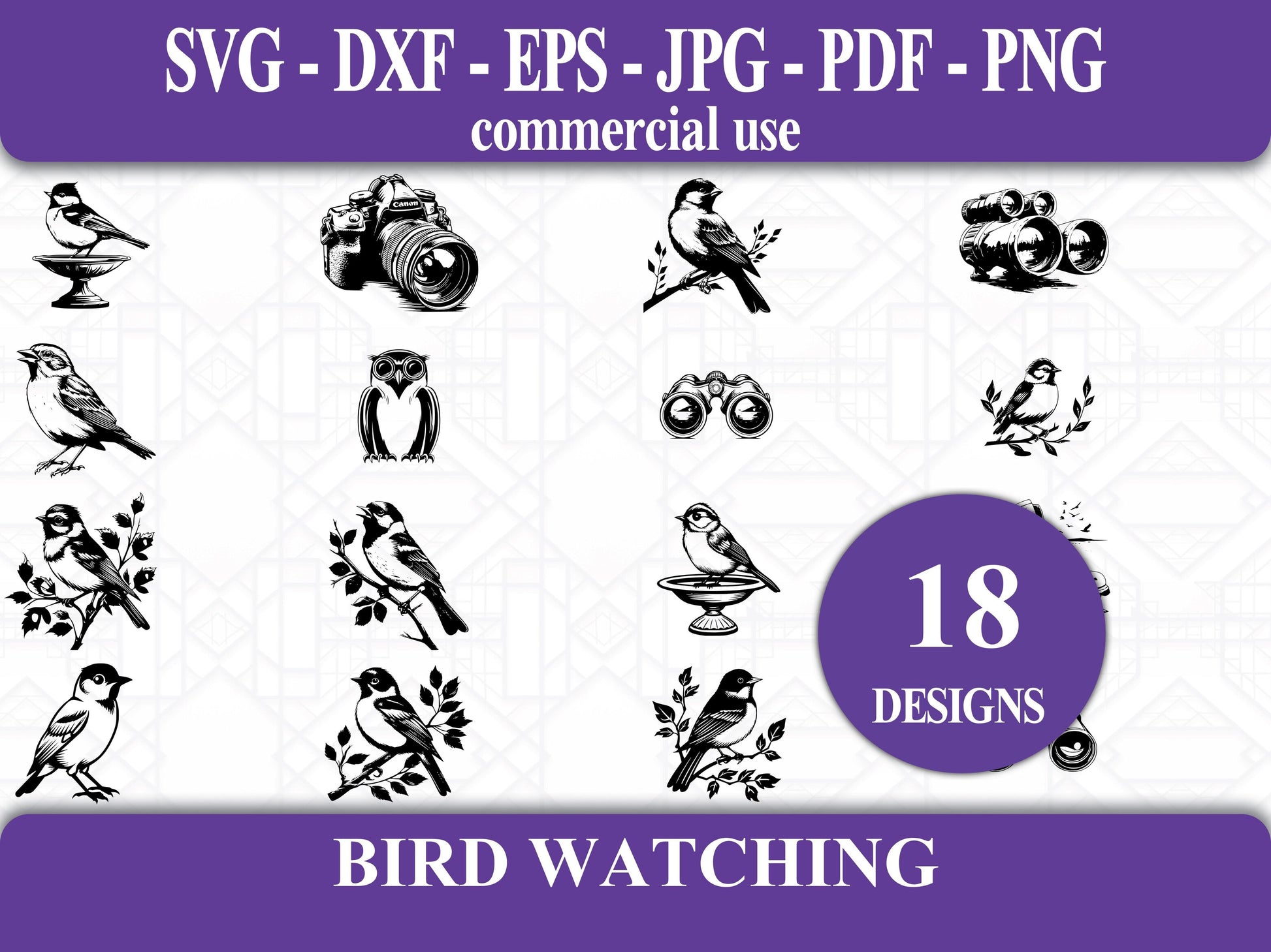 Bird Watching SVG Bundle - CraftNest - Digital Crafting and Art