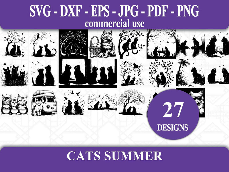 Cats Summer SVG Bundle - CraftNest - Digital Crafting and Art