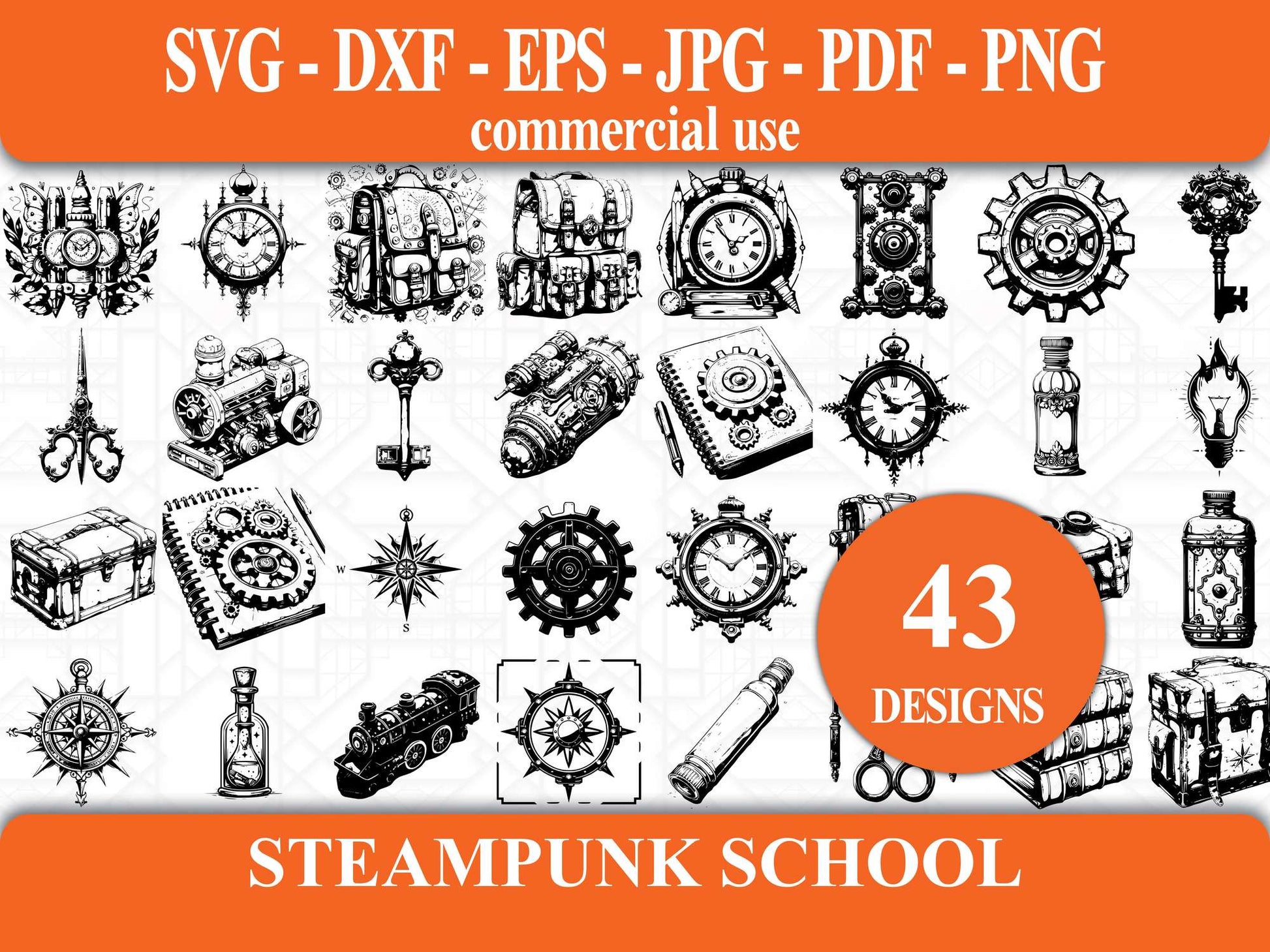 Steampunk Back To School SVG Bundle - CraftNest - Digital Crafting and Art