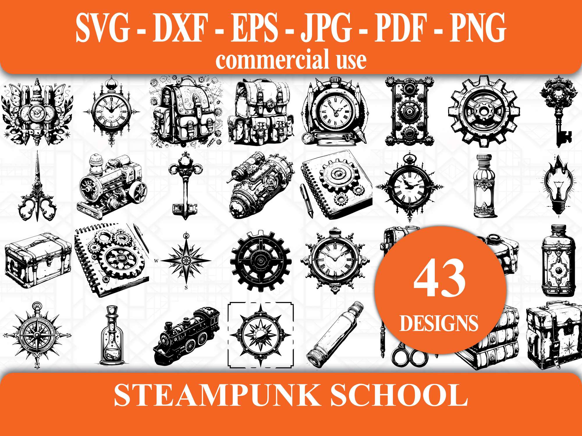 Steampunk Back To School SVG Bundle - CraftNest - Digital Crafting and Art