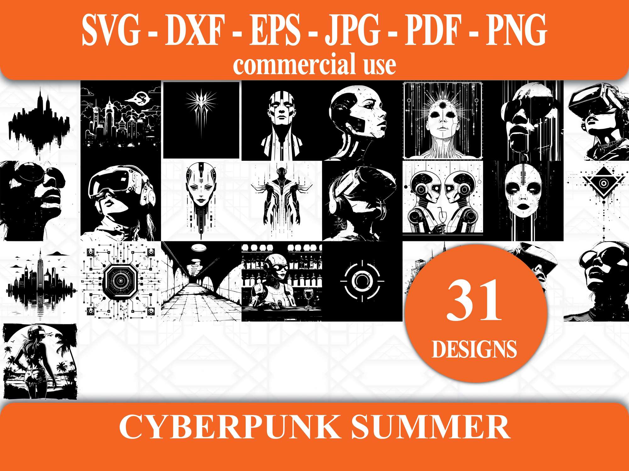 Cyberpunk Summer SVG Bundle - CraftNest - Digital Crafting and Art