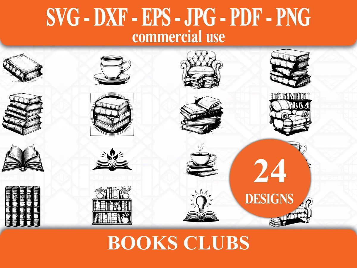 Library Club Svg Books Clubs SVG Bundle