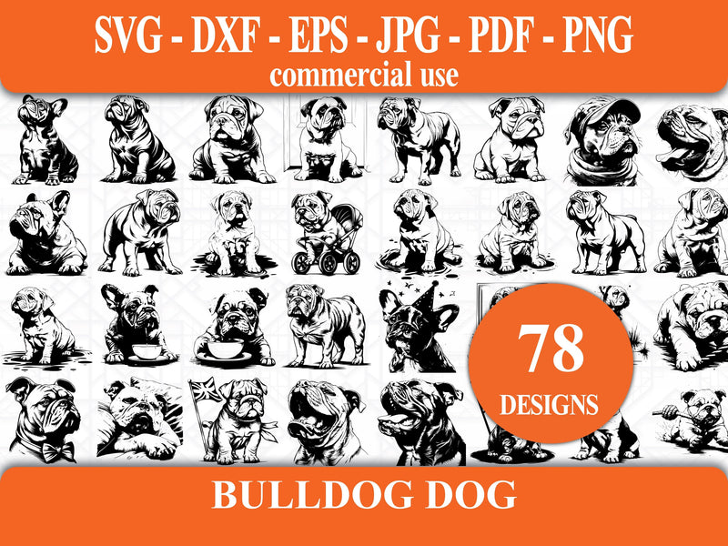 Bulldog Dog SVG Bundle - CraftNest - Digital Crafting and Art