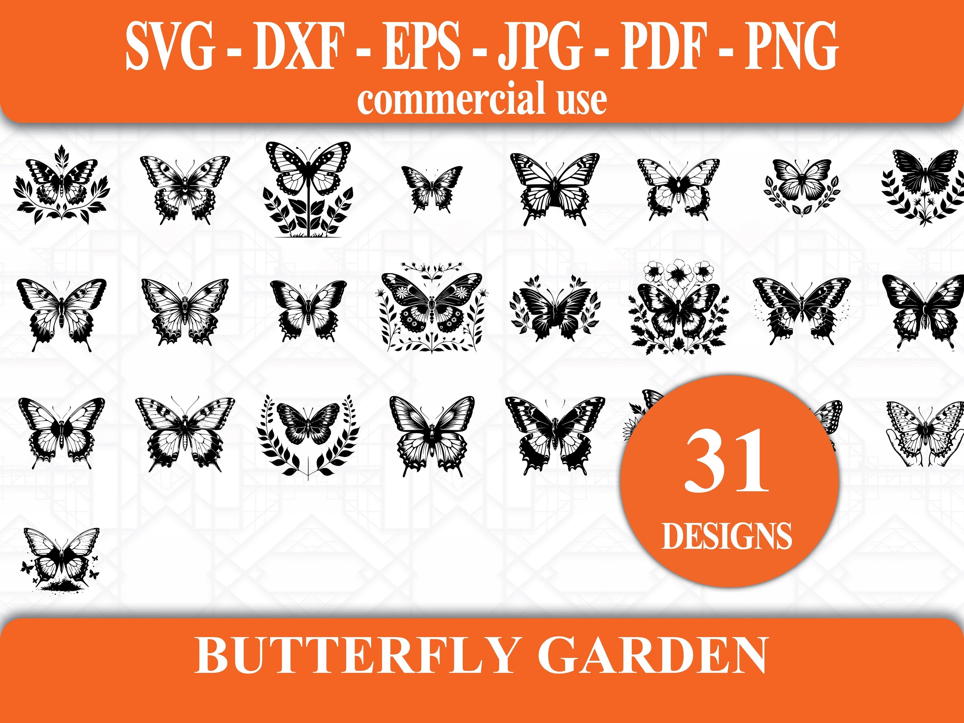 Butterfly Garden SVG Bundle - CraftNest - Digital Crafting and Art