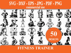 Fitness Trainer SVG Bundle - CraftNest - Digital Crafting and Art