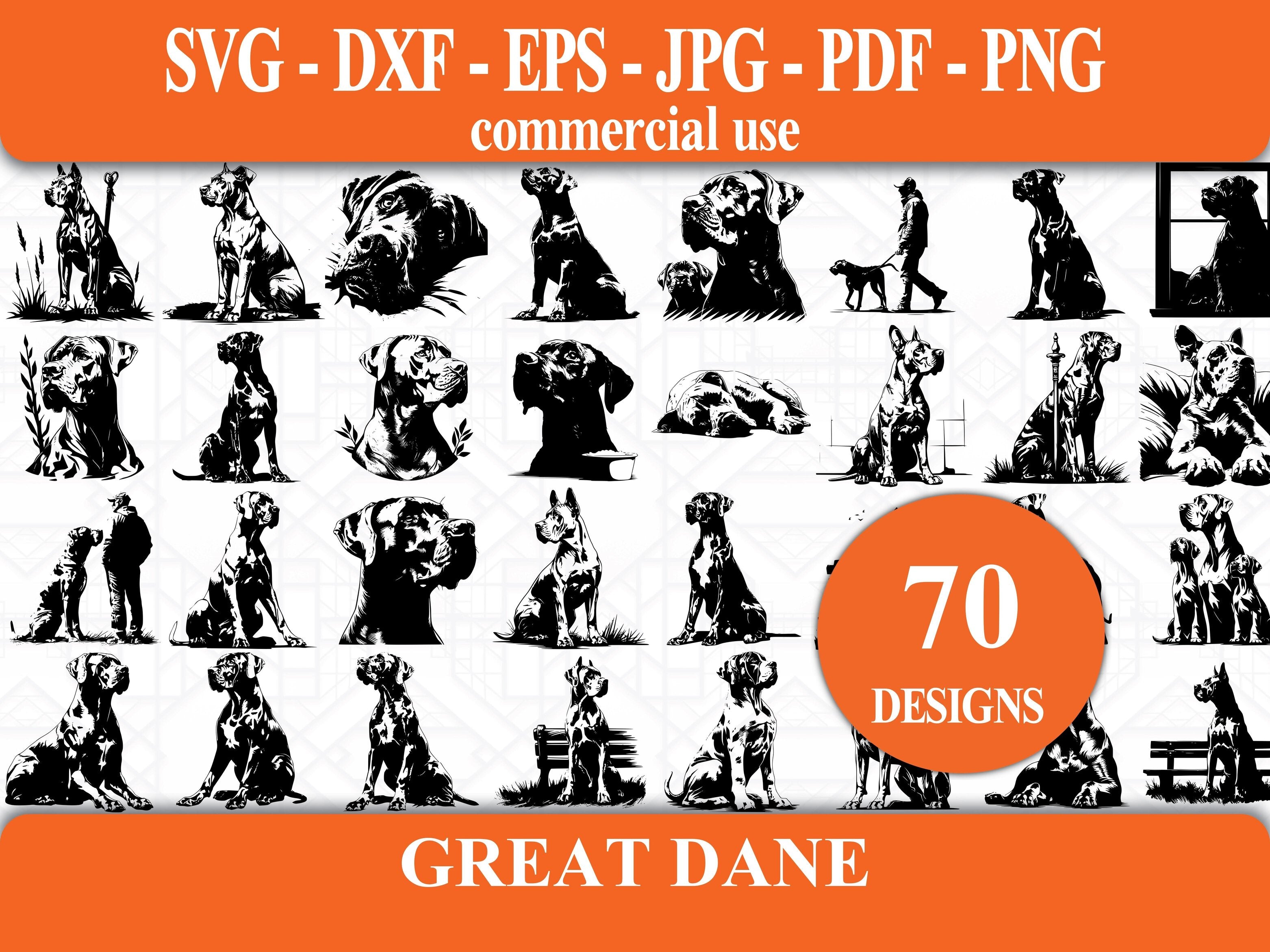 Great Dane SVG Bundle - CraftNest - Digital Crafting and Art