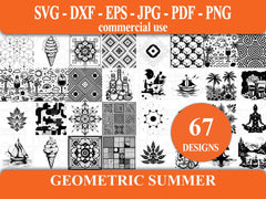 Geometric Summer SVG Bundle - CraftNest - Digital Crafting and Art