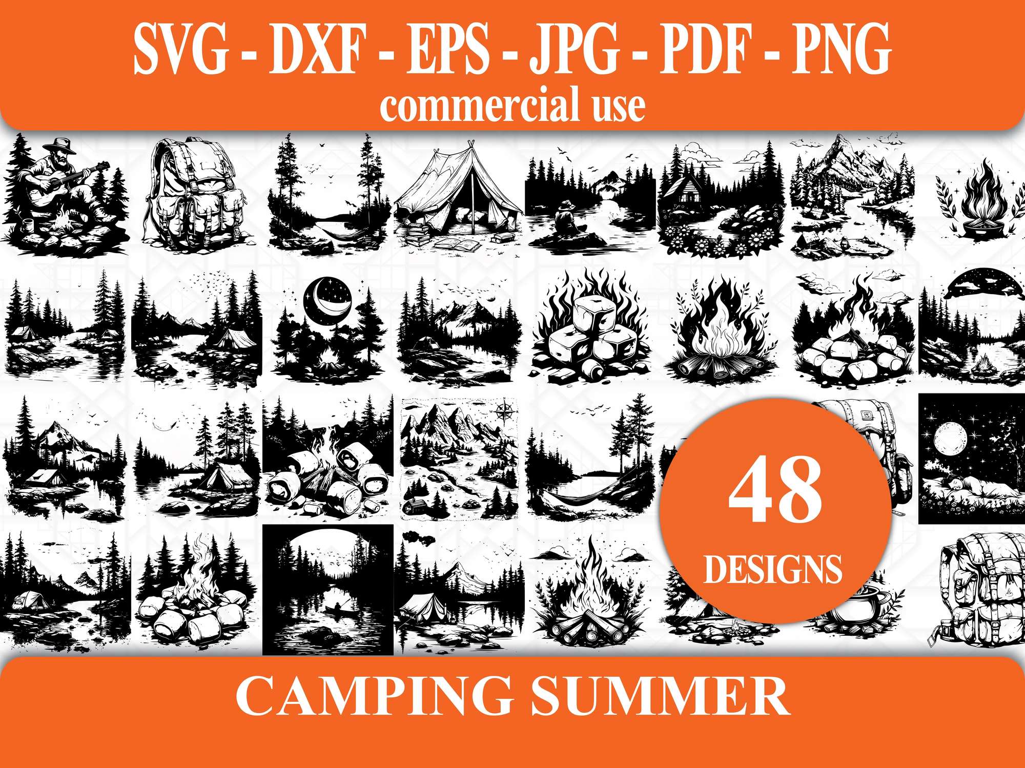 Camping Summer SVG Bundle - CraftNest - Digital Crafting and Art