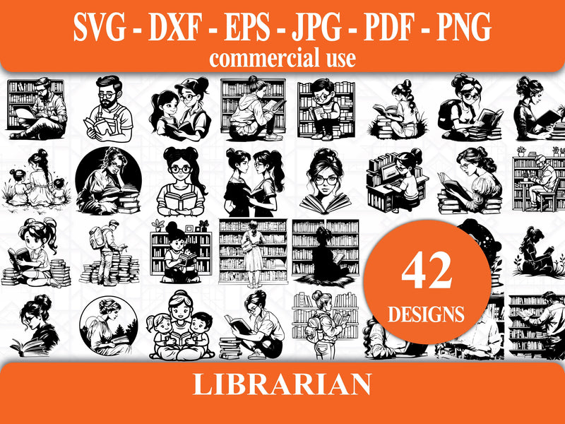 Librarian SVG Bundle - CraftNest - Digital Crafting and Art