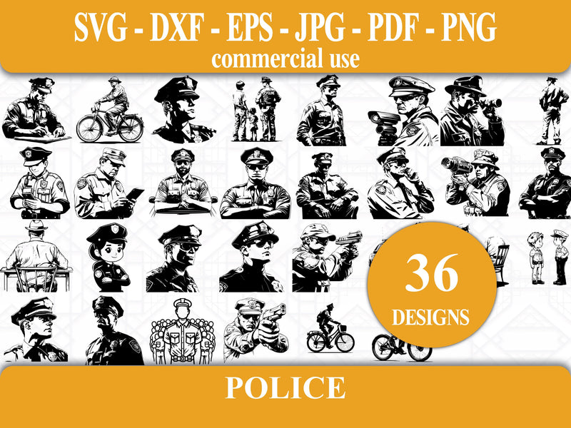 Police SVG Bundle - CraftNest - Digital Crafting and Art