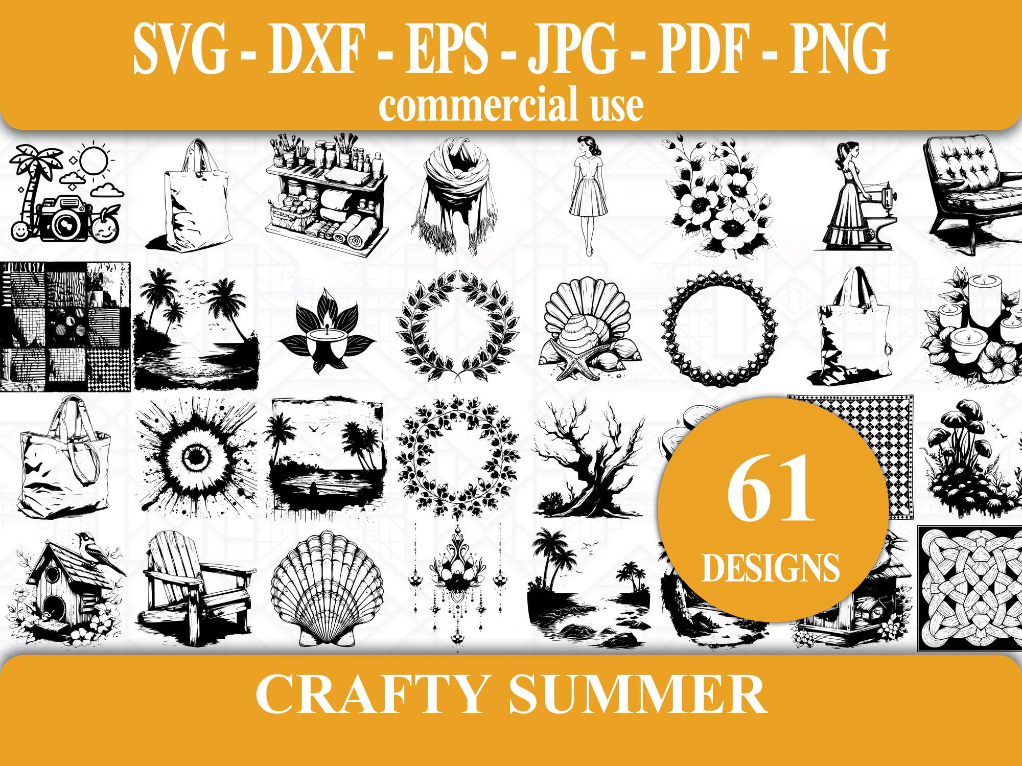 Crafty Summer SVG Bundle - CraftNest - Digital Crafting and Art