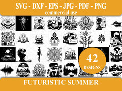 Futuristic Summer SVG Bundle - CraftNest - Digital Crafting and Art