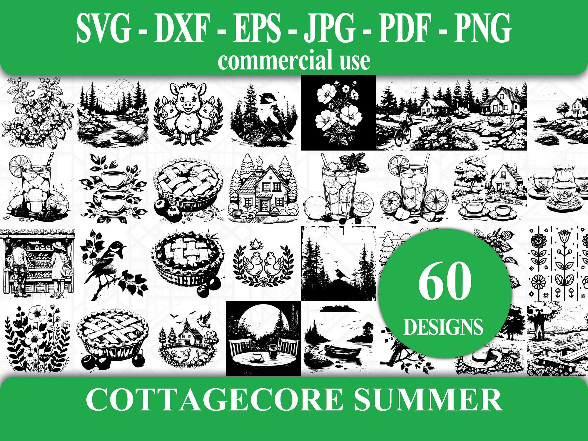 Cottagecore Summer SVG Bundle - CraftNest - Digital Crafting and Art