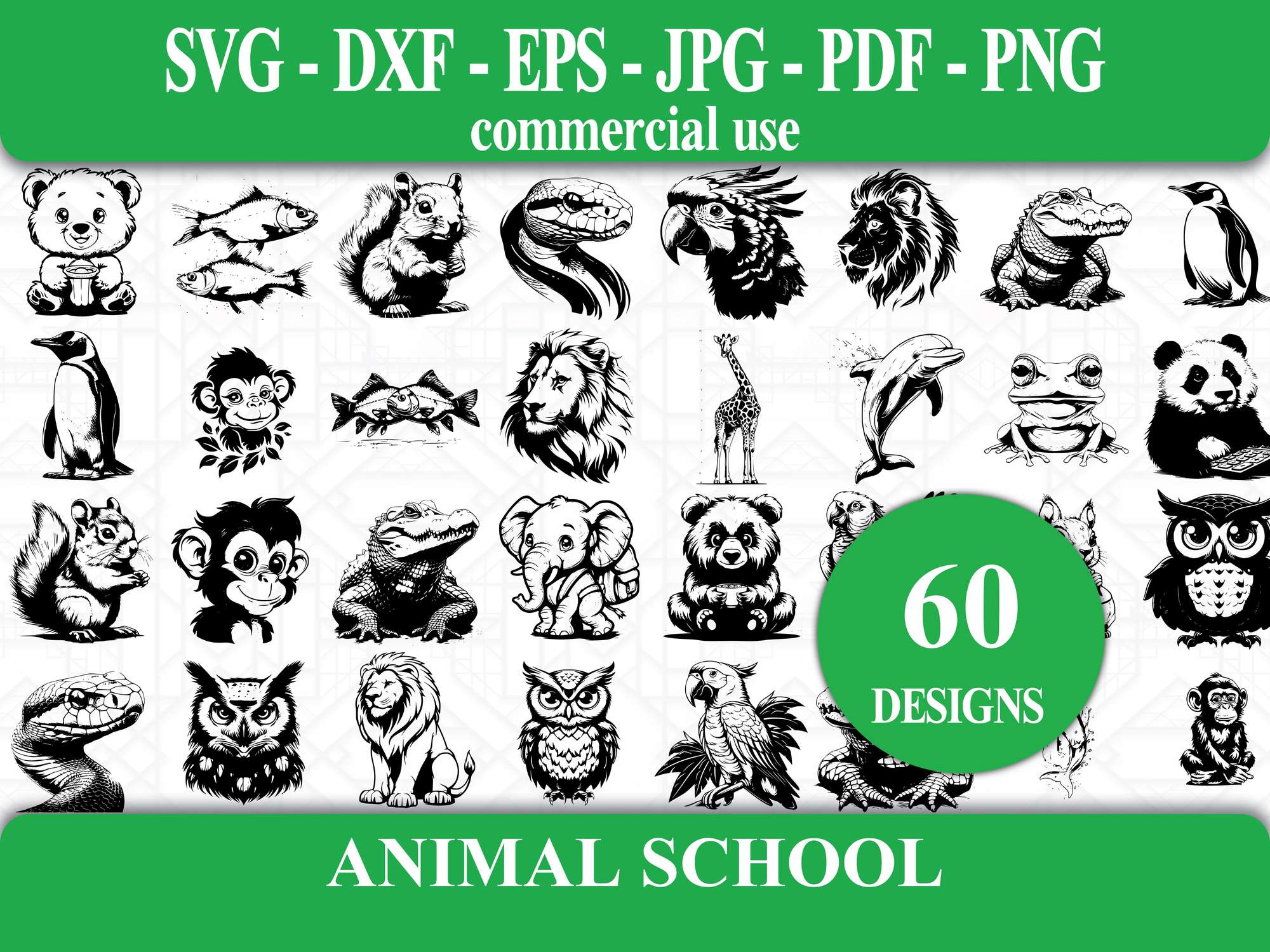 Animal Back To School SVG Bundle - CraftNest - Digital Crafting and Art