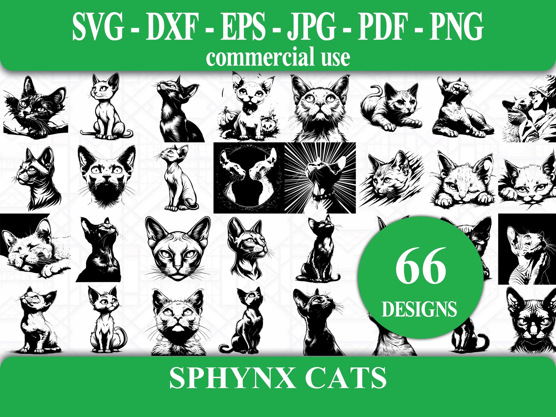 Sphynx Cats SVG Bundle - CraftNest - Digital Crafting and Art