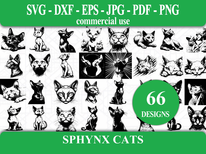 Sphynx Cats SVG Bundle - CraftNest - Digital Crafting and Art