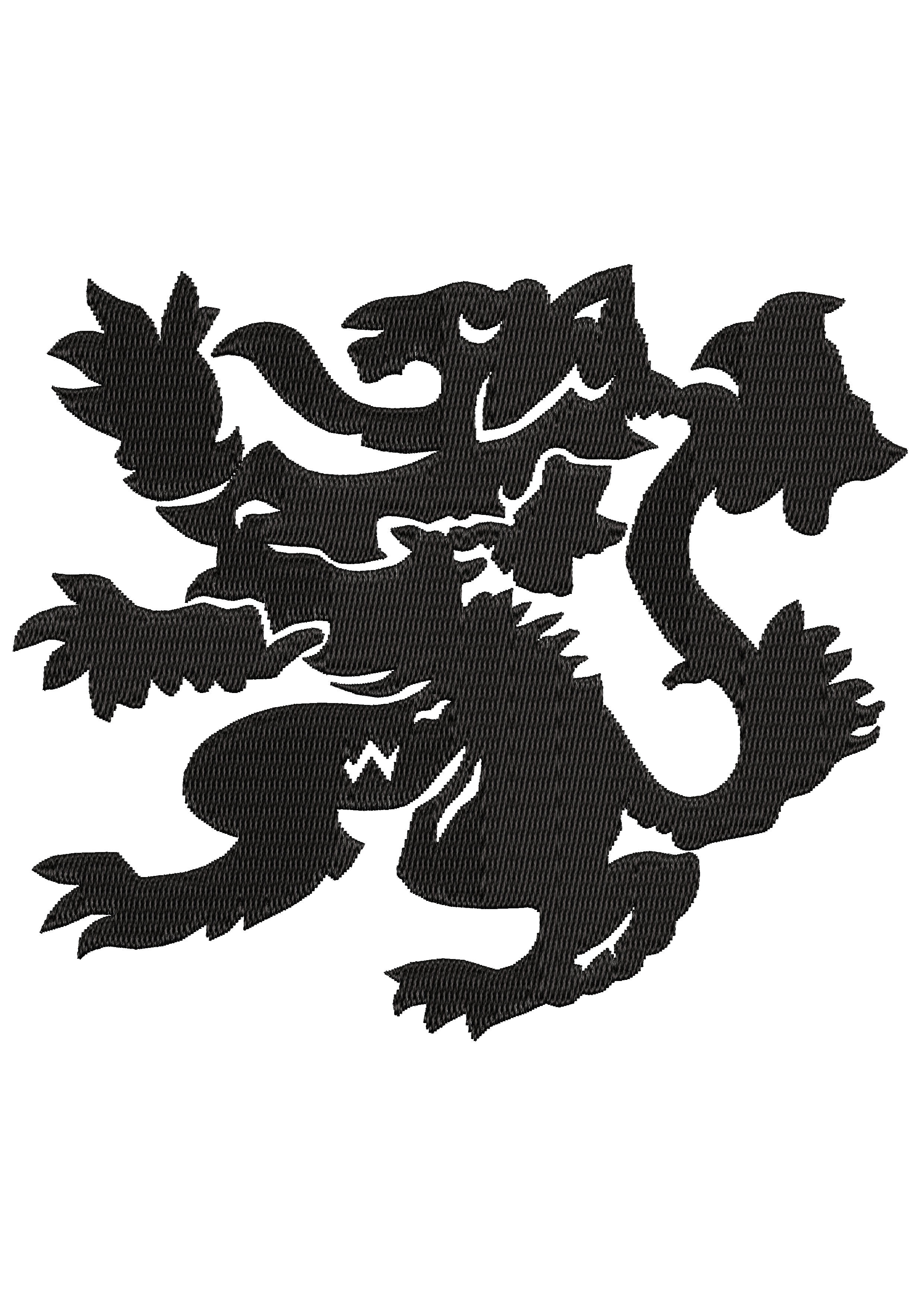 Dragon Creature Embroidery Design