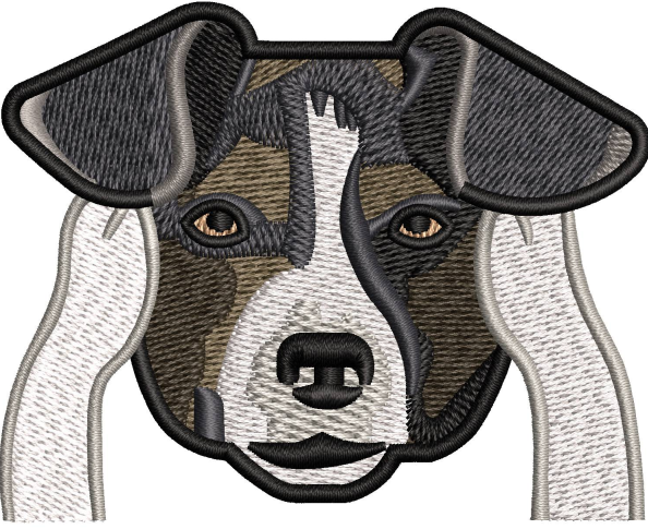 Dog Face Embroidery Design