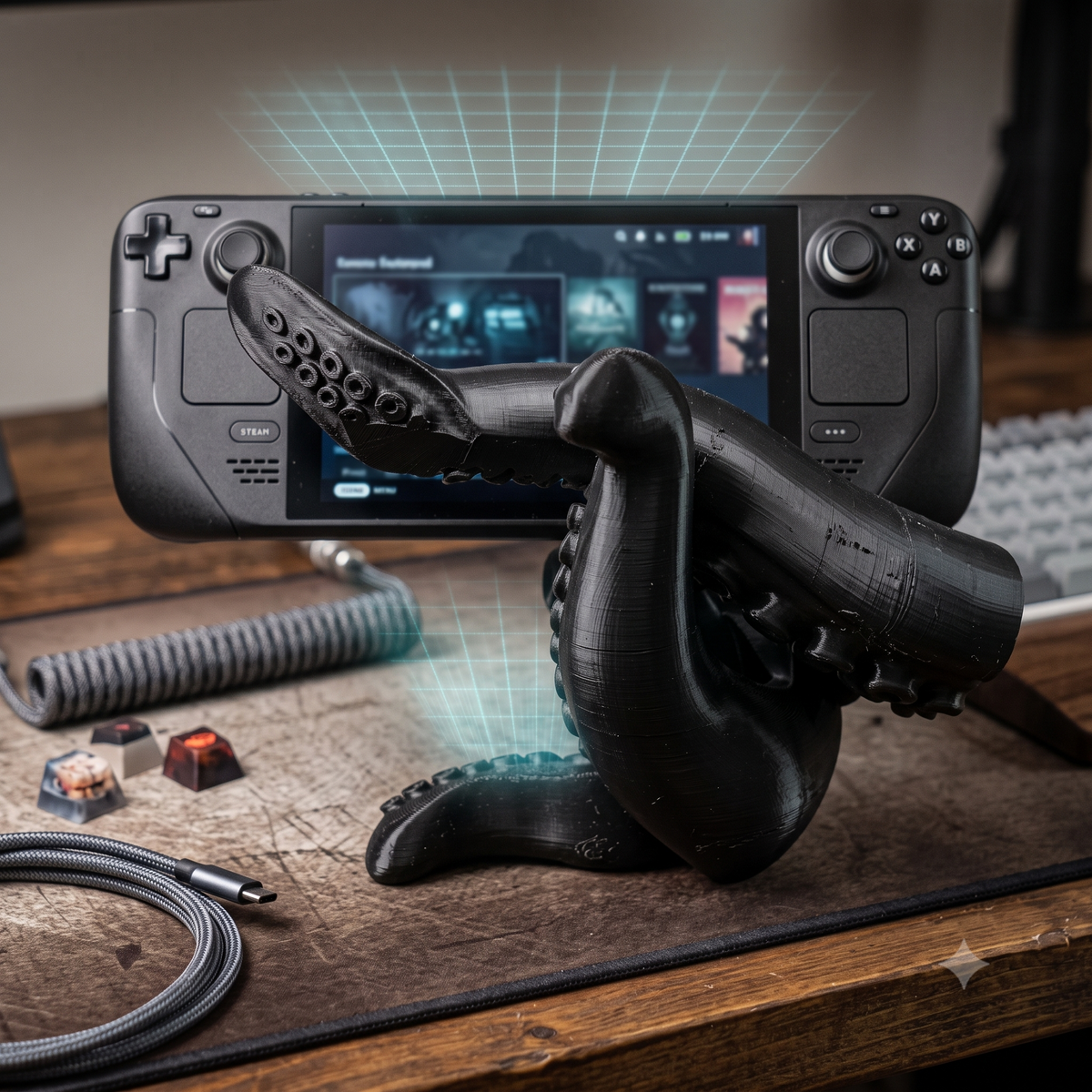 Tentacle Steamdeck Holoprops Print STL File