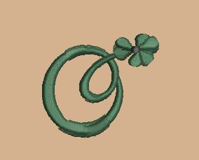 Flower Letter Embroidery Design
