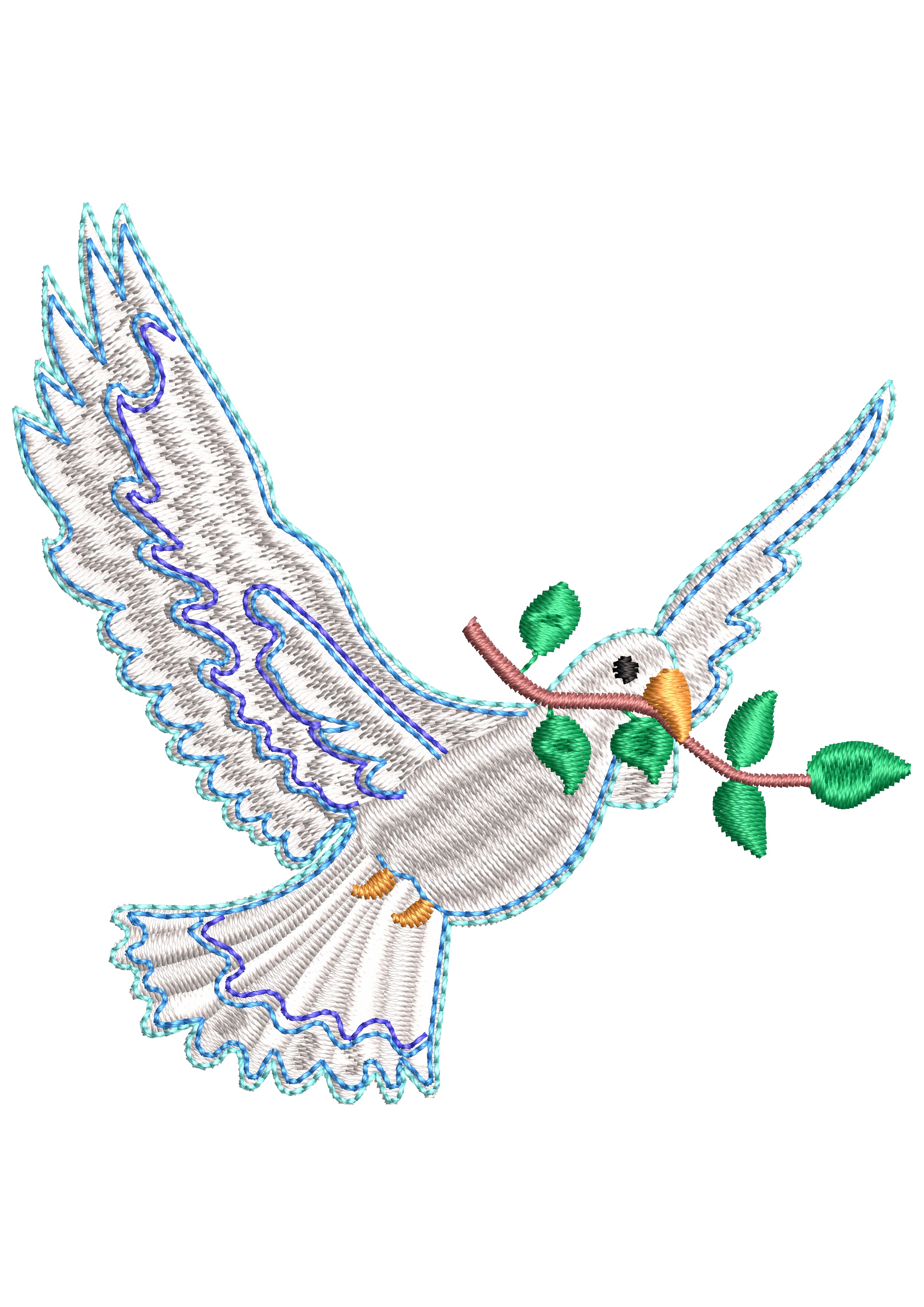 Dove Embroidery Design