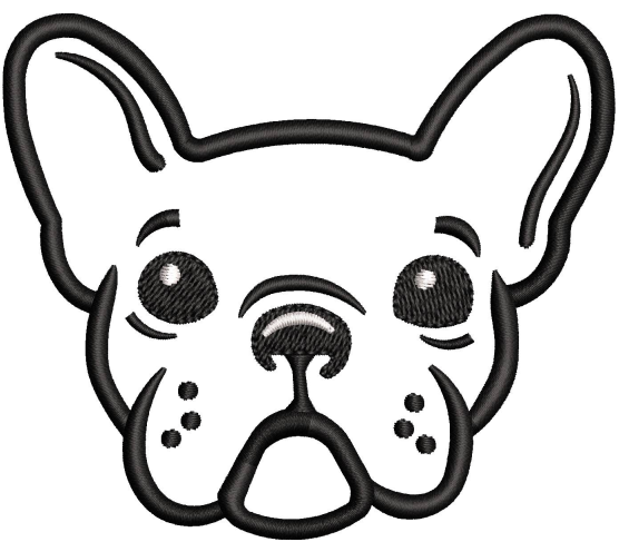 Dog Face Embroidery Design