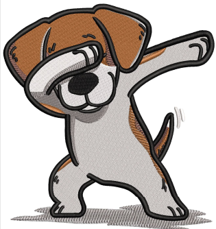 Dog Logo Embroidery Design