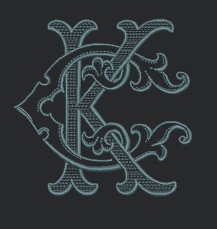 Floral Letter K Embroidery Design