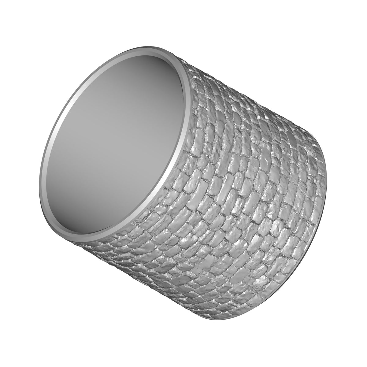 Round Stone Texture Planter Print STL File