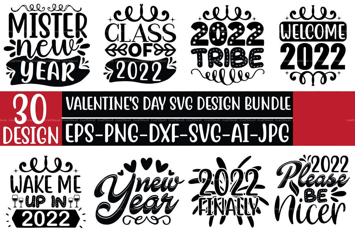 New Year Design SVG Bundle