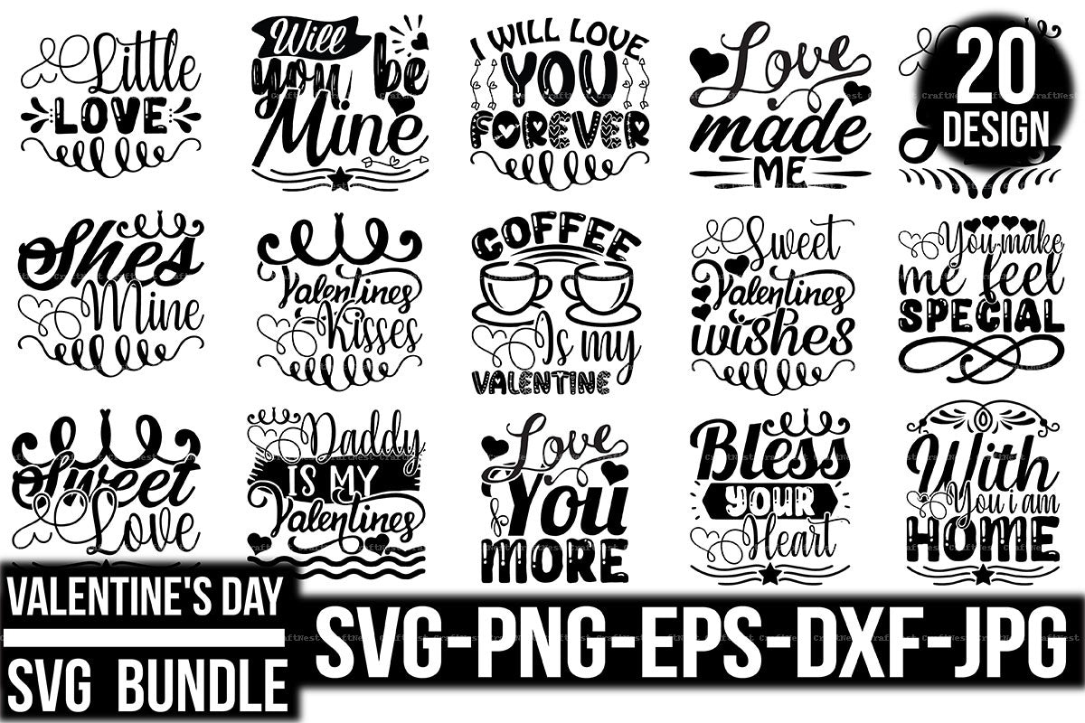 Valentine SVG Bundle for Crafting