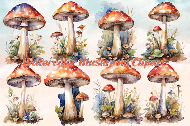 Mushroom Clipart Bundle - CraftNest - Digital Crafting and Art