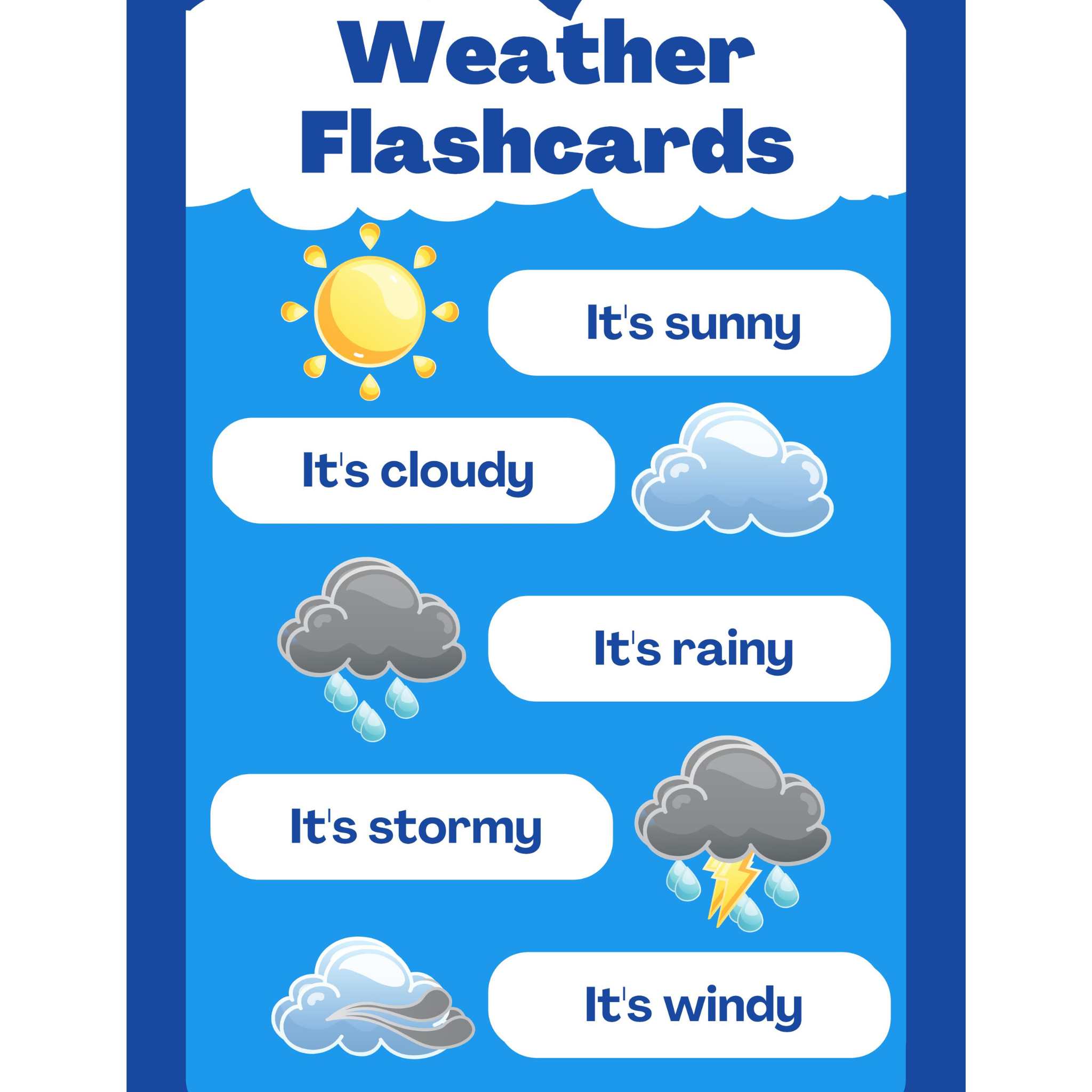 Weather Flashcards for Kids