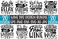 Wine SVG Bundle 2 - CraftNest - Digital Crafting and Art